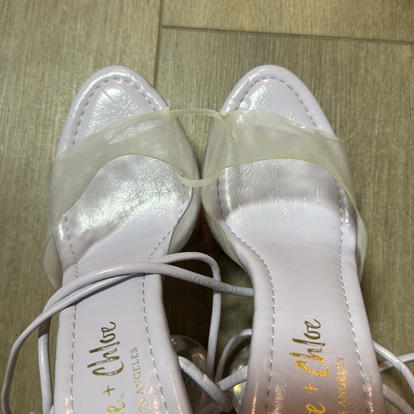 NEW! Chase + Chloe Miranda 6 Clear Platform Sandal In Lilac Clear - Size 6.5 - Picture 11 of 11